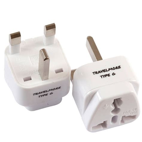 Buy 2 Pack UK Travel Adapter for Type G Plug - Works with Electrical ...