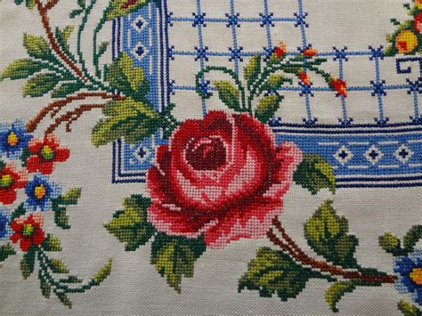 Little Treasures: Vintage Embroidered Tablecloth