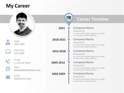 Resume Timeline 01 | Powerpoint templates, Presentation slides ...