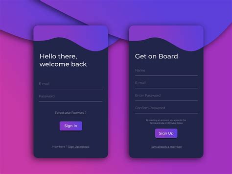 Login/Sign Up Screen on Behance | Login design, Login page design ...