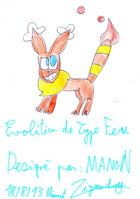 A Fire Type Eeveelution-Designed by MANON by zigaudrey on DeviantArt