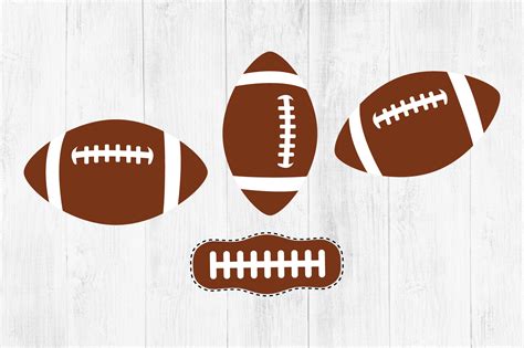 Football Clipart, Football SVG, Sports, Silhouette, Sports Balls By ...