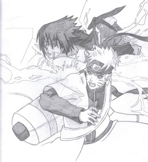 Naruto Vs Sasuke Sketch version by Little-Shohei on DeviantArt