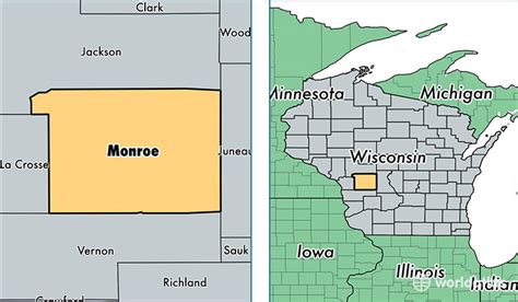 Monroe County, Wisconsin / Map of Monroe County, WI / Where is Monroe ...