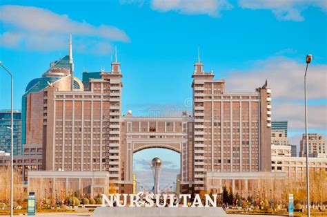 Nur-Sultan stock image. Image of street, cityscape, capital - 156167035