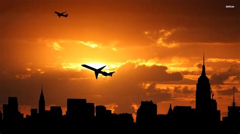 Airplane Sunset Wallpapers - Top Free Airplane Sunset Backgrounds - WallpaperAccess