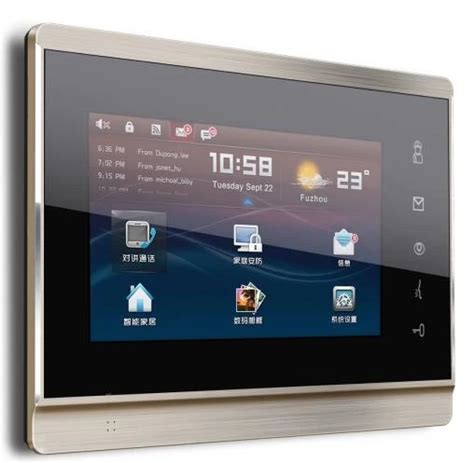 Smart Home Touch Screen Intercom Id Card Unlocking Color Tcp Ip Video ...