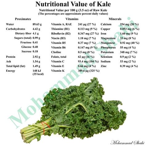 Nutritional Value of Kale #Kale #NutritionalValue #Nutrients #Science # ...