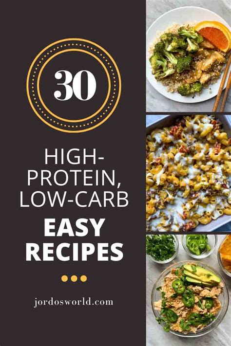 A list of 30+ easy and healthy high-protein, low-carb recipes that taste delicious! in 2021 ...