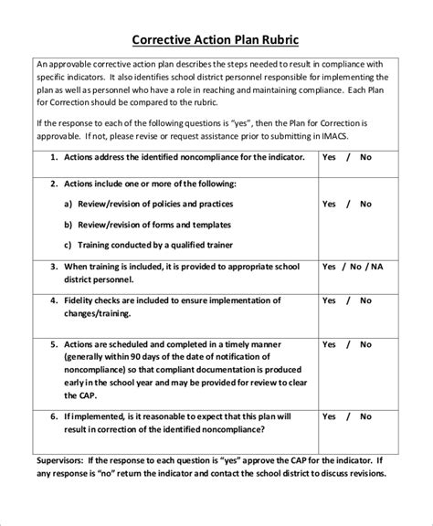 FREE 14+ Sample Corrective Action Plan Templates in MS Word | PDF