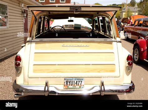 The Rear of a 1950s Chevrolet Woody Station Wagon Stock Photo - Alamy