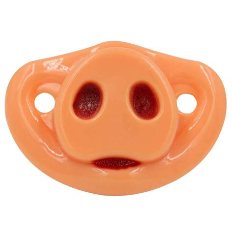 Funny Pacifiers Silicone Baby Pacifier Cartoon Animal Pig Design Baby Pacifier Dummy Nipple ...