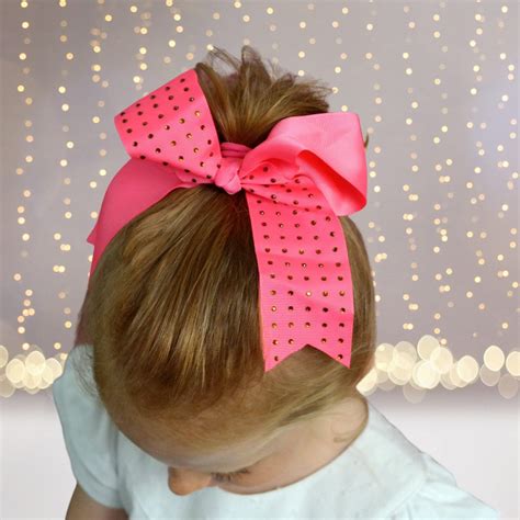 Girls Bling Stone Cheer Bow Ponytail – Chicky Chicky Bling Bling, LLC