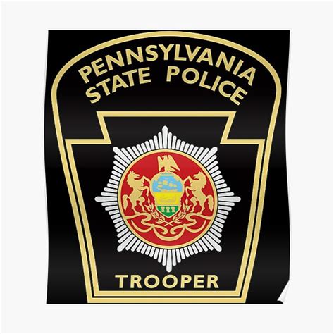 "Pennsylvania State Police Trooper Badge Shield " Poster for Sale by ...