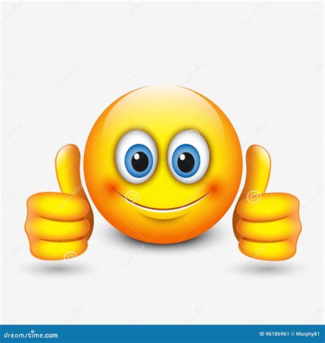 Thumbs Up Emoticon Emoji Vector Illustration | CartoonDealer.com #57859992