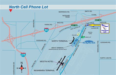 Map - Detroit Airport | Detroit Metro Airport-Arrivals, Departures, Parking