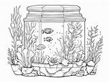 Fish Tank Coloring Sheet Pages sketch template