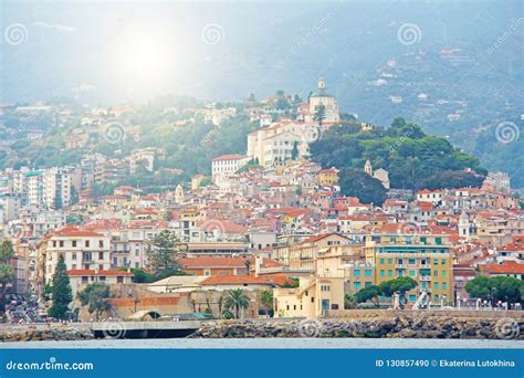 City of San Remo, Italy, View from the Sea. Stock Photo - Image of house, outdoors: 130857490