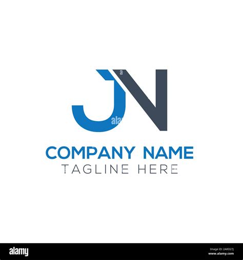 letter JN Logo Design Vector Template. Initial Linked Letter Design JN ...