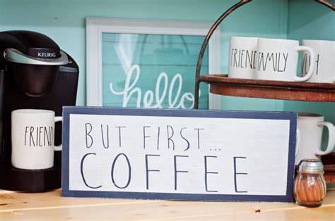 DIY Coffee Bar Sign with Farmhouse Style - Mod Podge Rocks