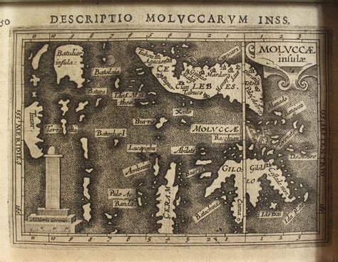 Antique Map Moluccas by Bertius (1616)