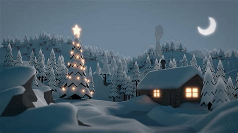 Old Aesthetic Christmas Tree And Cabin, HD wallpaper | Peakpx