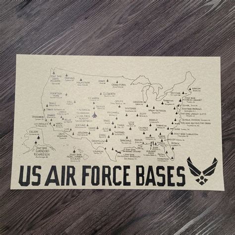 US Air Force Bases Map | Us air force bases, Air force bases, Us air force