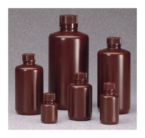 Thermo Scientific Nalgene Boston Round Narrow-Mouth Opaque Amber HDPE ...