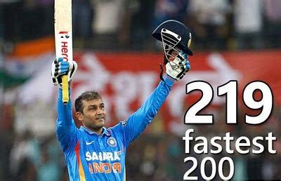 Virender Sehwag Double Century(219) in ODI Cricket | Virender Sehwag ...