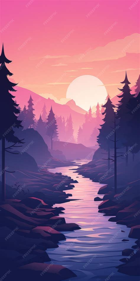 Premium AI Image | Tranquil Canal Minimalistic 2d Game Art Wallpaper ...