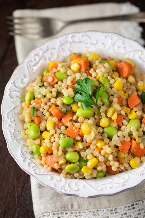 Israeli Couscous with Veggies - Veggie Chick