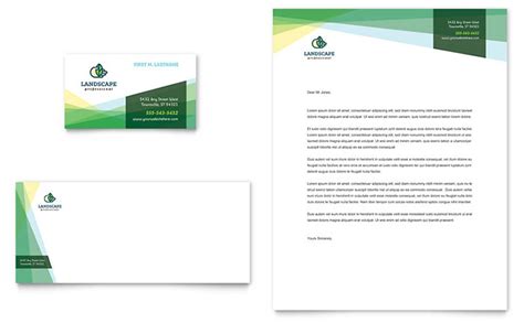 Landscaper Business Card & Letterhead Template Design