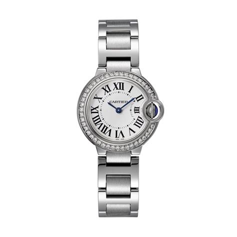 Ballon Bleu de Cartier 28mm Steel & Diamond Women's Watch W4BB0015