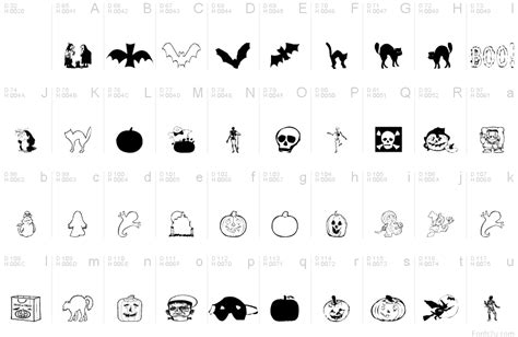 AEZ halloween dingbats font