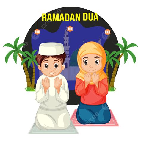 Ramadan Prayer Vector Hd PNG Images, Happy Ramadan Fasting Prayer Png ...