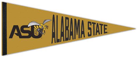 Alabama State University ASU HORNETS NCAA Team Logo Premium Felt Penna – Sports Poster Warehouse