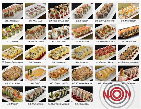 Sushi Mon Menu Sushi & Rolls — Mon Restaurant Group