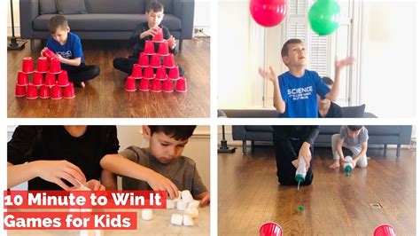 10 Minute to Win It Games For Kids - Fun Family Indoor Activities - Easy At Home Games for Kids ...