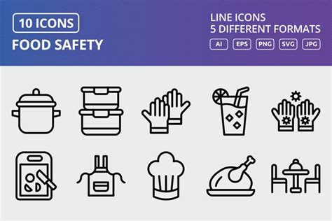 Vector Food Safety Icon Set (2562458)