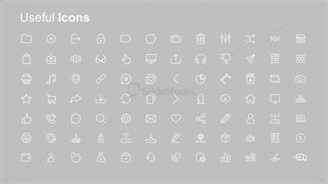 Infographic Icons PPT White - SlideModel