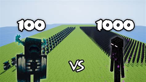 100 Warden Vs 1000 Enderman |Minecraft| - YouTube