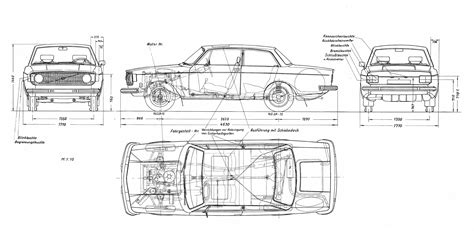 Volvo 142 Blueprint - Download free blueprint for 3D modeling