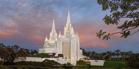 San Diego Temple Eventide. Robert A. Boyd Fine Art and LDS Temples