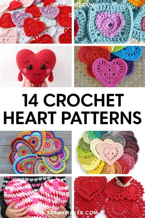 14 Crochet Heart Patterns for Valentine's Day - Sarah Maker