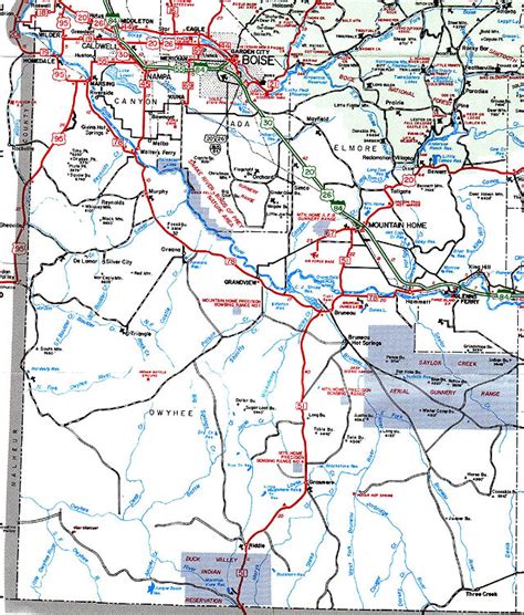 The States of Idaho : Map of Owyhee County, Idaho