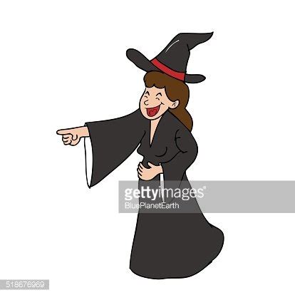 Witch Laughing Pointing Cartoon Stock Clipart | Royalty-Free | FreeImages