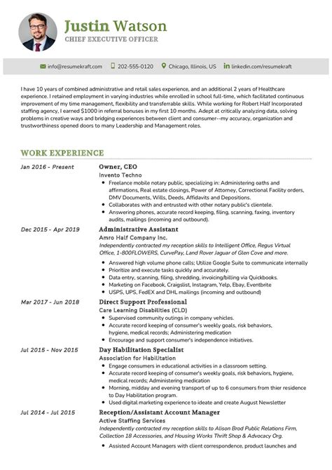 Ceo Resume Template Executive Resume Sample Chief Executive Officer - Ponasa