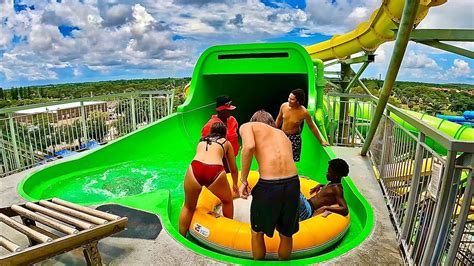 Riptide Rafting Water Slide at Rapids Waterpark - YouTube