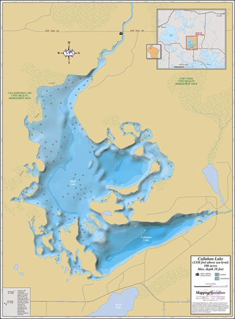 Callahan Lake Wall Map