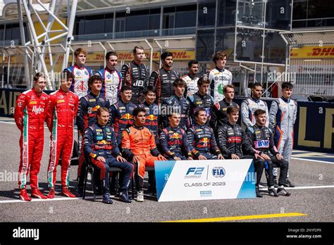 F2 drivers’ class picture during the 1st round of the 2023 FIA Formula 2 Championship from March ...